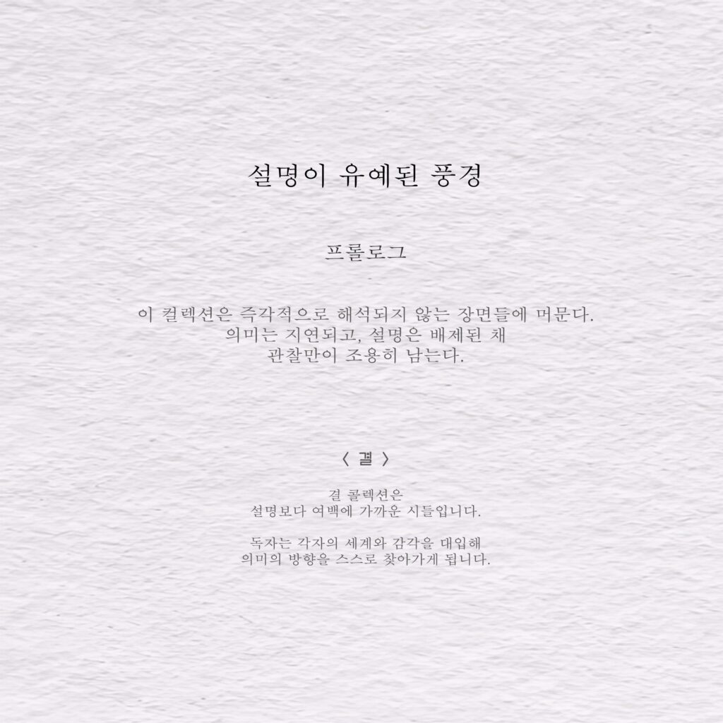 설명이 유예된 풍경 - 아트북