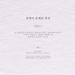 설명이 유예된 풍경 - 결