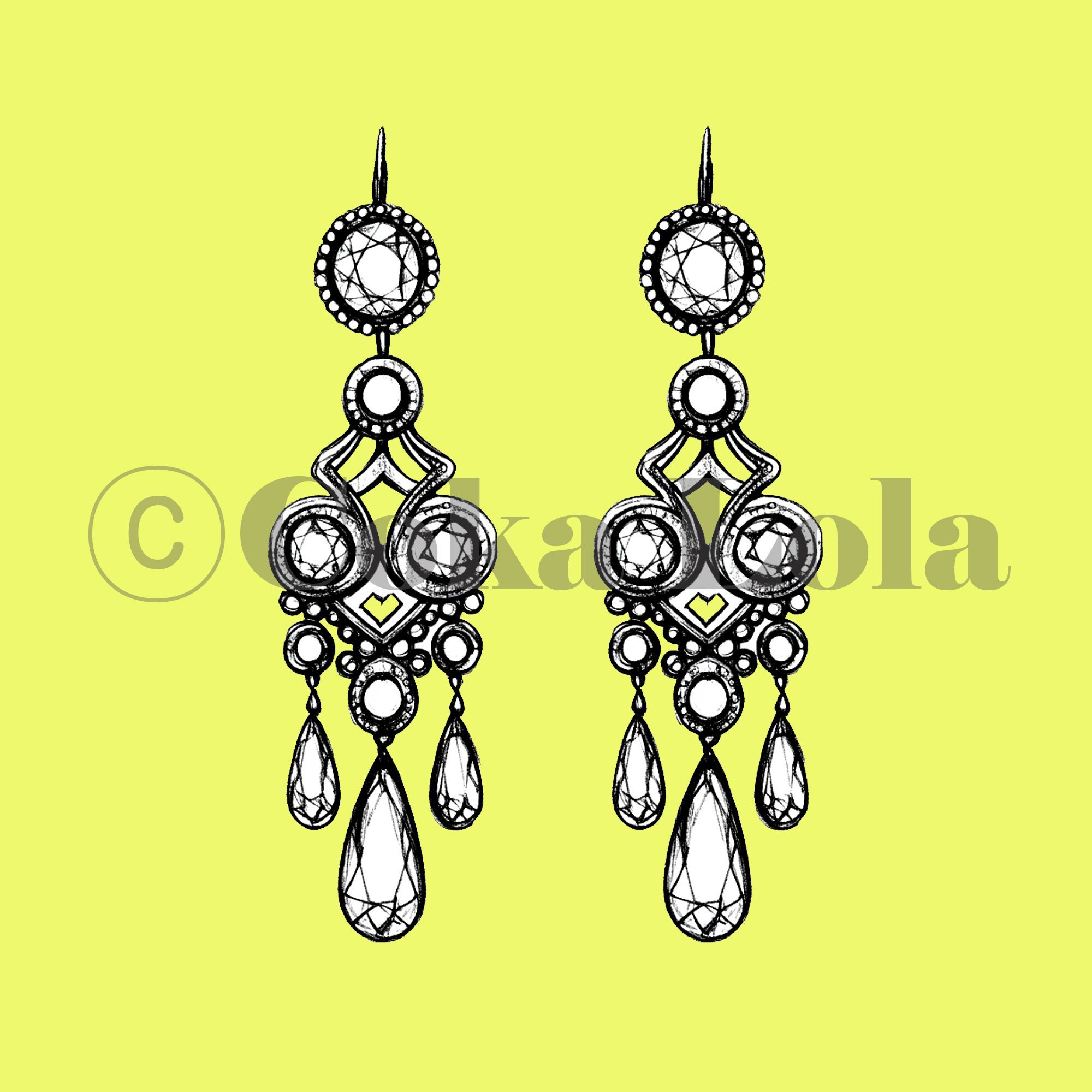 Chandelier Earring Sketch Vol.1 (Set of 8) - Image 4