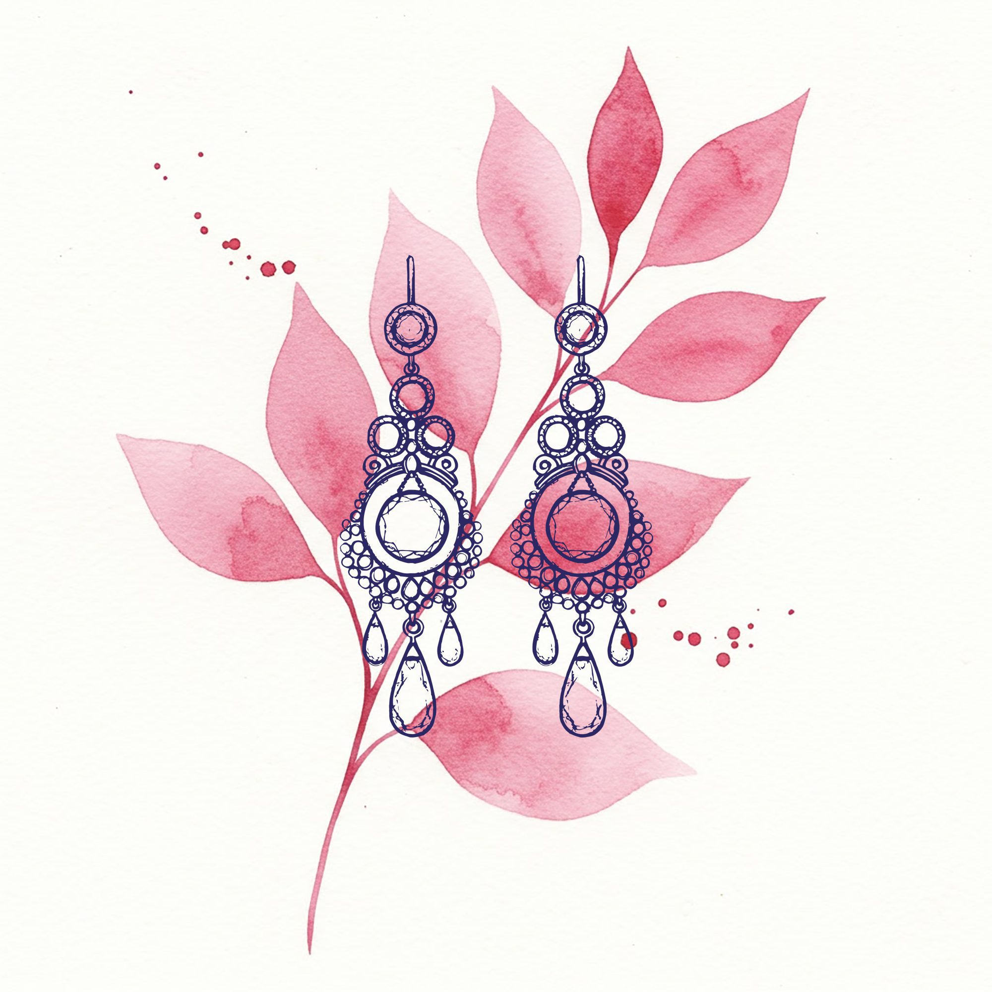 Chandelier Earring Sketch Vol.1 (Set of 8) - Image 7
