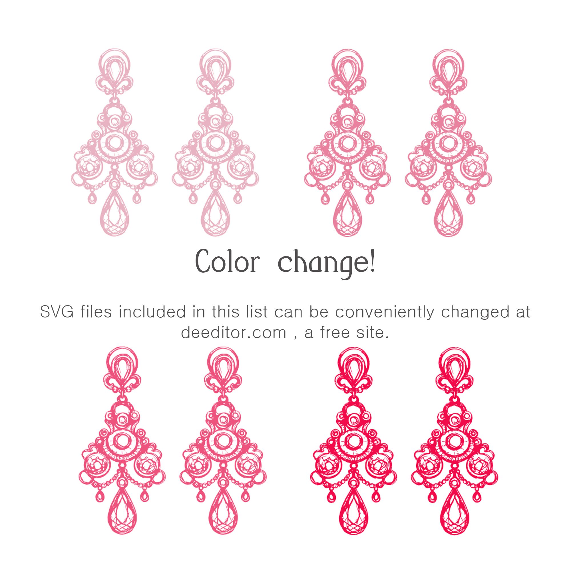 Chandelier Earring Sketch Vol.1 (Set of 8) - Image 5