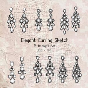 elegant earring-6prs/set