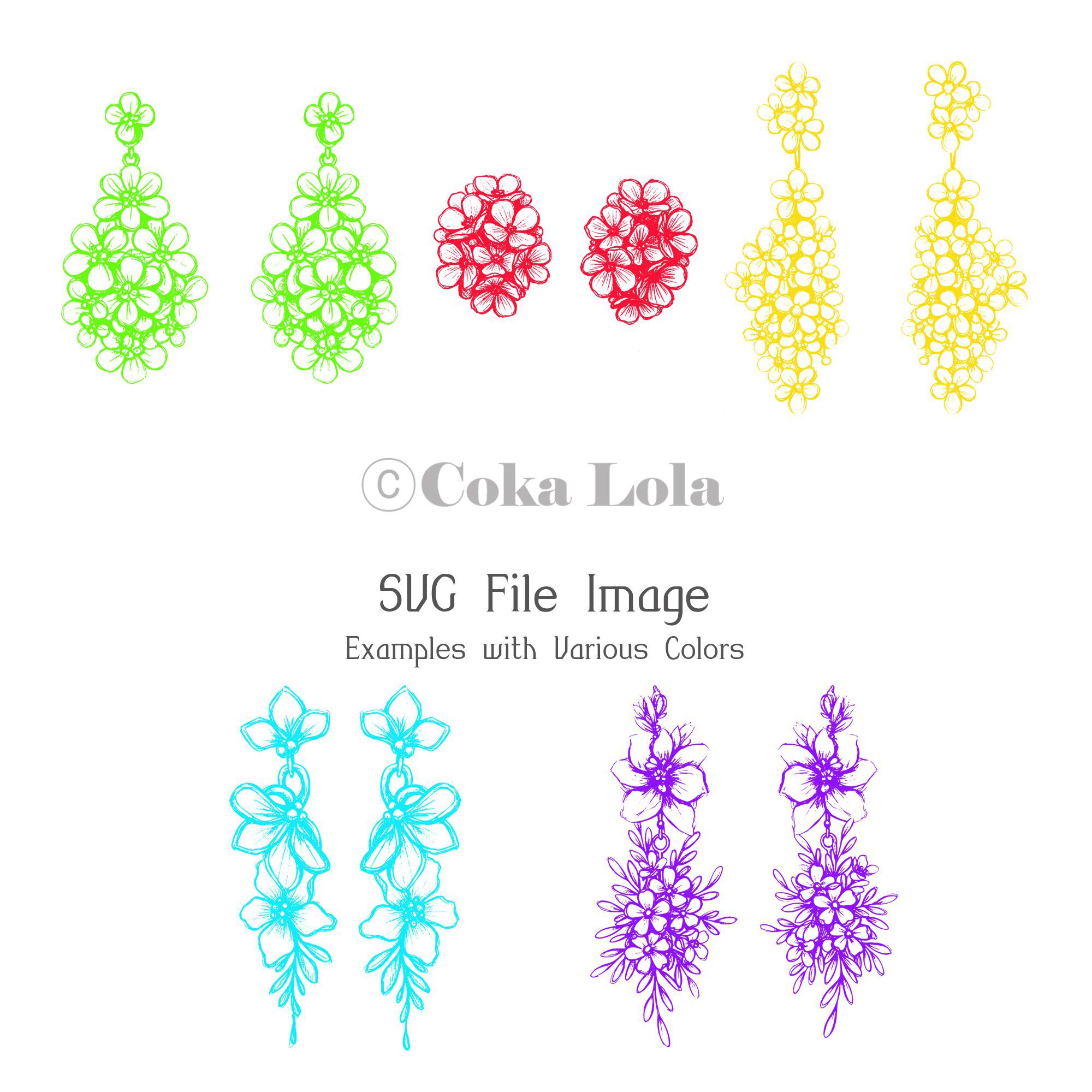 Flower Statement Earring Sketch Vol.1 (Set of 5) - Image 7
