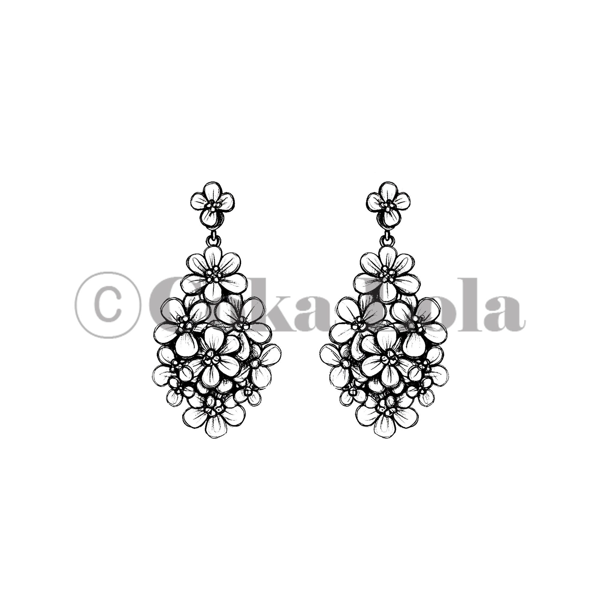 Flower Statement Earring Sketch Vol.1 (Set of 5) - Image 3