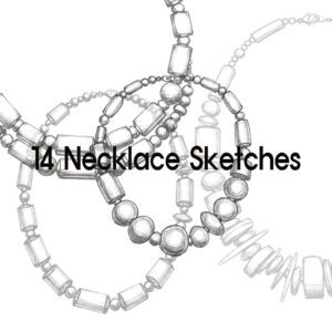 Multi Bead Necklace Sketch Vol.1 (Set of 14)
