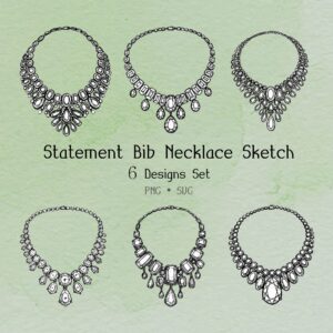 Statement Necklace Sketch Vol.1 (Set of 6)